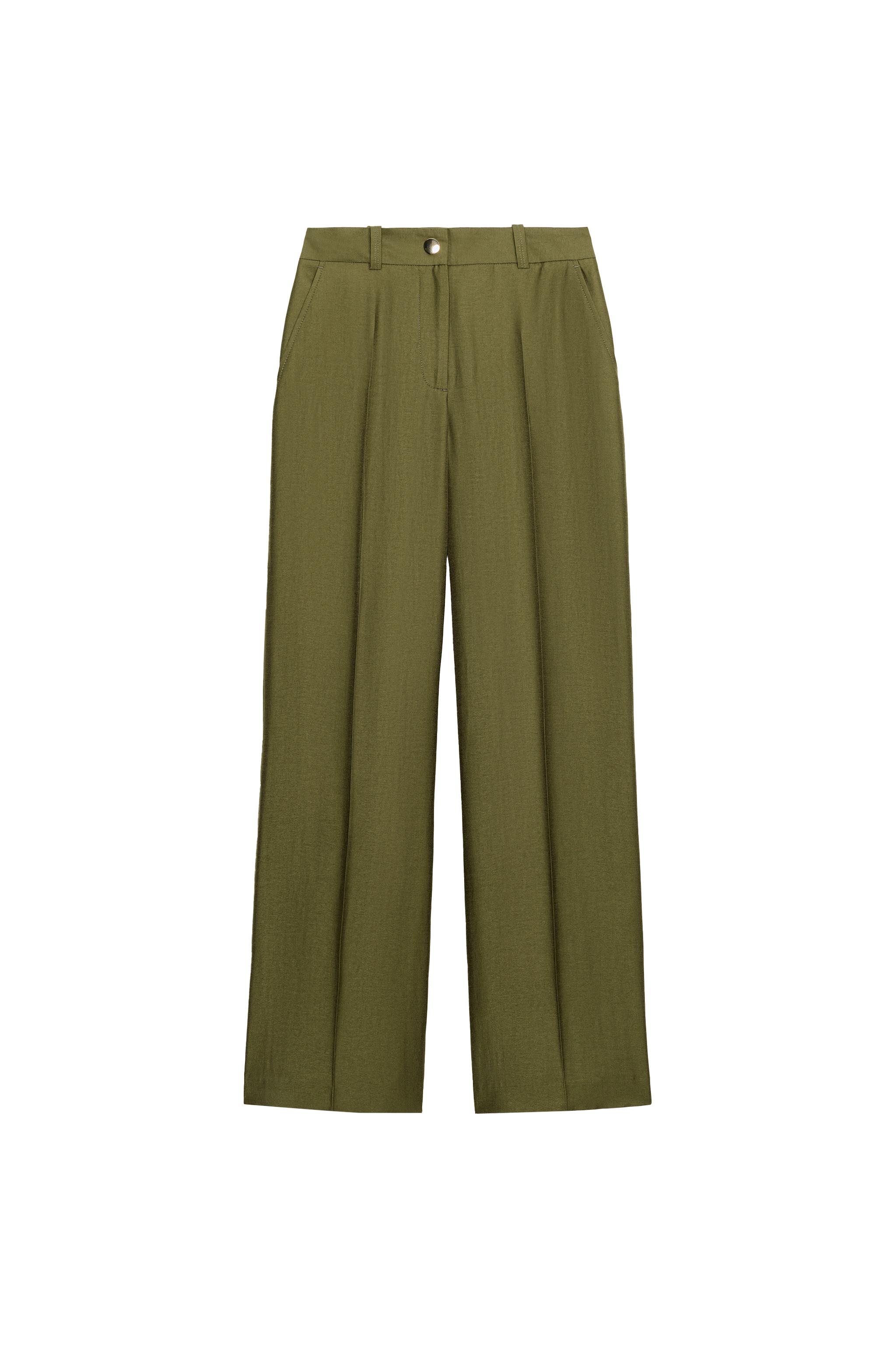 HIGH-RISE STRAIGHT-LEG TROUSERS